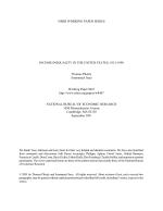 INCOME INEQUALITY IN THE UNITED STATES, 1913-1998