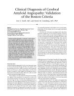 Clinical Diagnosis of Cerebral Amyloid Angiopathy: Validation of the Boston Criteria