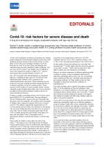 Covid-19: risk factors for severe disease and death