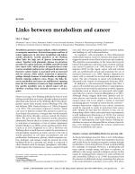 Links between metabolism and cancer