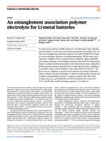 An entanglement association polymer electrolyte for Li-metal batteries