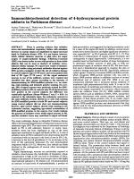 Immunohistochemical detection of 4-hydroxynonenal protein adducts in Parkinson disease