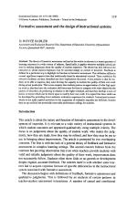 Formative assessment and the design of instructional systems