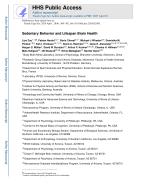 Sedentary Behavior and Lifespan Brain Health