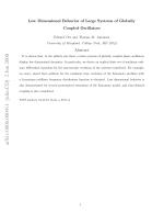 Low Dimensional Behavior of Large Systems of Globally Coupled Oscillators