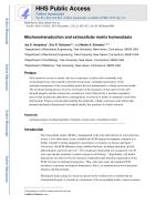 Mechanotransduction and extracellular matrix homeostasis