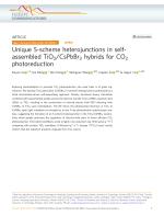 Unique S-scheme heterojunctions in self-assembled TiO2/CsPbBr3 hybrids for CO2 photoreduction