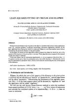 LEAST-SQUARES FITTING OF CIRCLES AND ELLIPSES