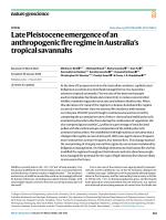 Late Pleistocene emergence of an anthropogenic fire regime in Australia’s tropical savannahs