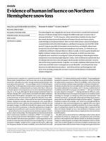 Evidence of human influence on Northern Hemisphere snow loss