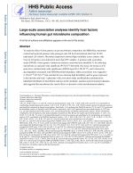 Large-scale association analyses identify host factors influencing human gut microbiome composition