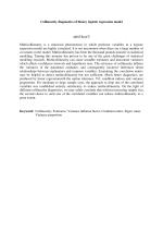 Collinearity diagnostics of binary logistic regression model