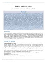 Cancer Statistics, 2012