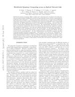 Distributed Quantum Computing across an Optical Network Link