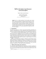 FaCT++ Description Logic Reasoner: System Description