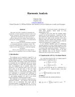 Harmonic Analysis