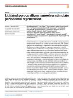 Lithiated porous silicon nanowires stimulate periodontal regeneration