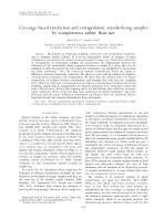 Coverage-based rarefaction and extrapolation: standardizing samples by completeness rather than size