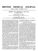 SMOKING AND CARCINOMA OF THE LUNG PRELIMINARY REPORT