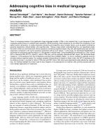 Addressing cognitive bias in medical language models