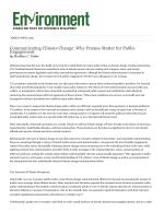 Communicating Climate Change: Why Frames Matter for Public Engagement
