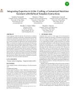 Integrating Expertise in LLMs: Crafting a Customized Nutrition Assistant with Refined Template Instructions