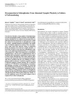 Dysconnection in Schizophrenia: From Abnormal Synaptic Plasticity to Failures of Self-monitoring