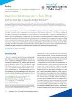 Environmental Mercury and Its Toxic Effects