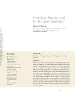 Orthologs, Paralogs, and Evolutionary Genomics