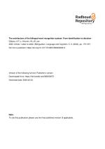 The architecture of the bilingual word recognition system: From identification to decision