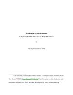 Accountability in Decentralization: A Framework with South Asian and West African Cases