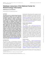 Database resources of the National Center for Biotechnology Information