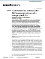 Machine learning and interactive GUI for concrete compressive strength prediction