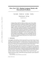 Show, Don’t Tell: Aligning Language Models with Demonstrated Feedback