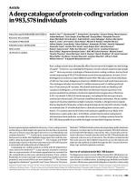 A deep catalogue of protein-coding variation in 983,578 individuals