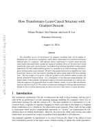 How Transformers Learn Causal Structure with Gradient Descent