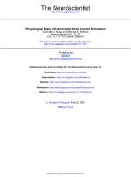 Physiological Basis of Transcranial Direct Current Stimulation