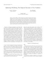 Optimizing Well-Being: The Empirical Encounter of Two Traditions