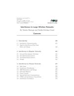 Interference in Large Wireless Networks