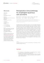 Perioperative immunotherapy for esophageal squamous cell carcinoma