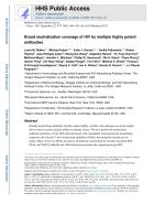Broad neutralization coverage of HIV by multiple highly potent antibodies