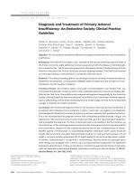 Diagnosis and Treatment of Primary Adrenal Insufficiency: An Endocrine Society Clinical Practice Guideline