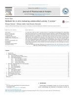 Methods for in vitro evaluating antimicrobial activity: A review