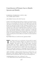 Contribution of Primary Care to Health Systems and Health