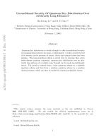 Unconditional Security Of Quantum Key Distribution Over Arbitrarily Long Distances