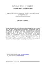 AN ESTIMATED DYNAMIC STOCHASTIC GENERAL EQUILIBRIUM MODEL OF THE EURO AREA