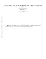 GEOMETRY OF 2D TOPOLOGICAL FIELD THEORIES