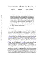 Theoretical Analysis of Weak-to-Strong Generalization