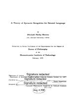 A Theory of Syntactic Recognition for Natural Language