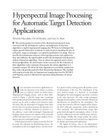 Hyperspectral Image Processing for Automatic Target Detection Applications
